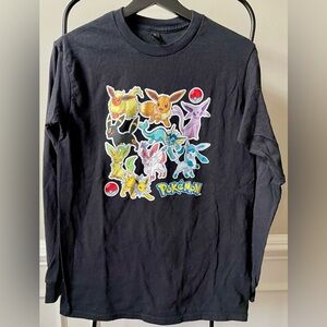 Gildan Black Long Sleeve Pokemon Shirt